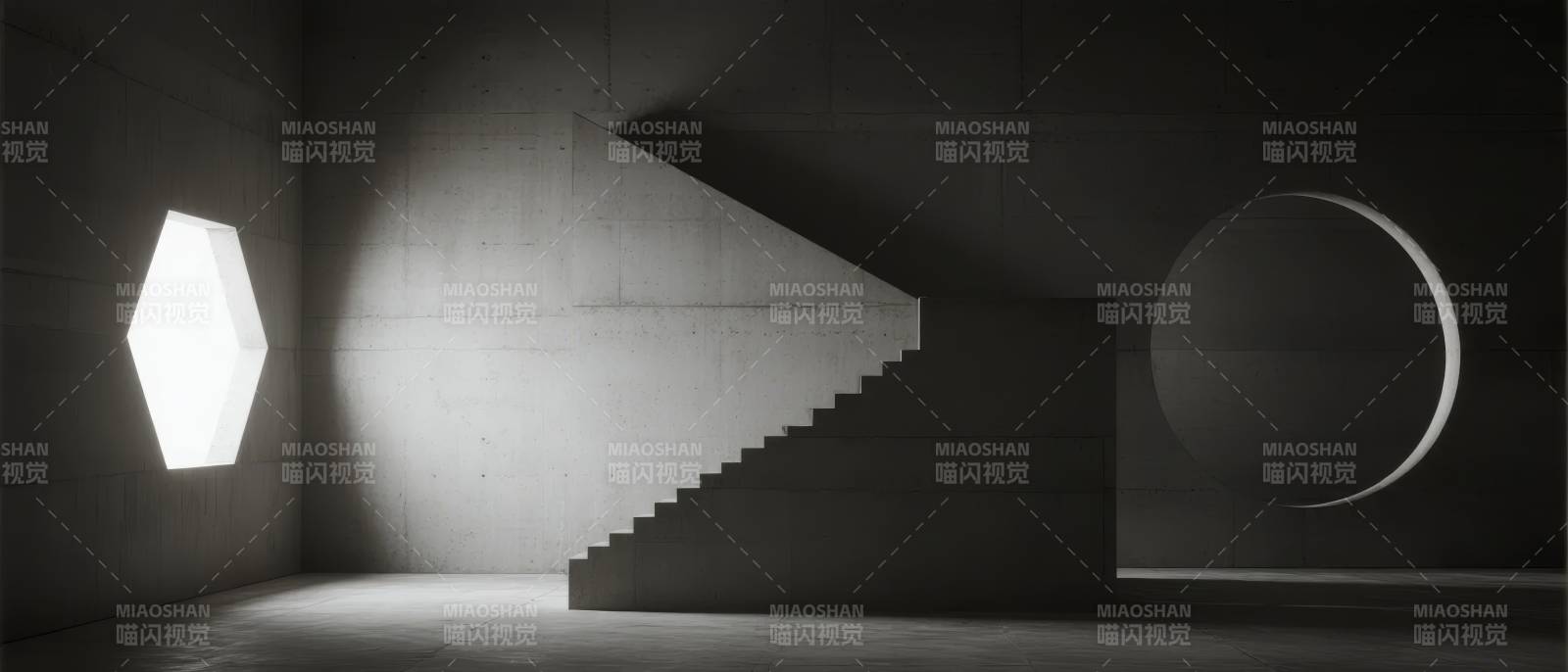 几何光影空间图片