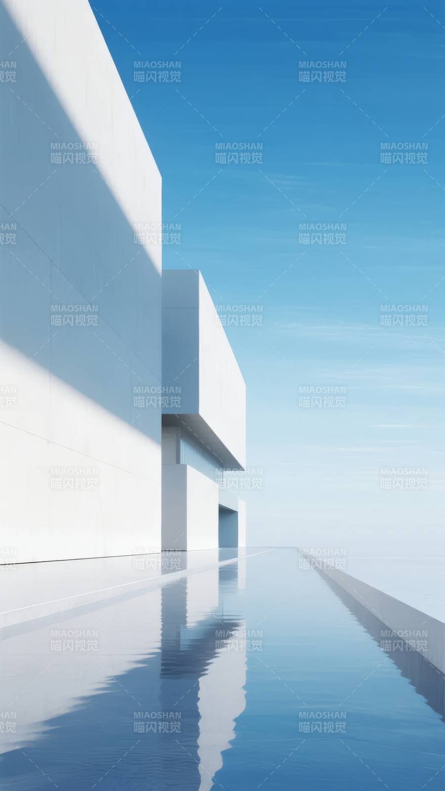 极简建筑与天际线图片