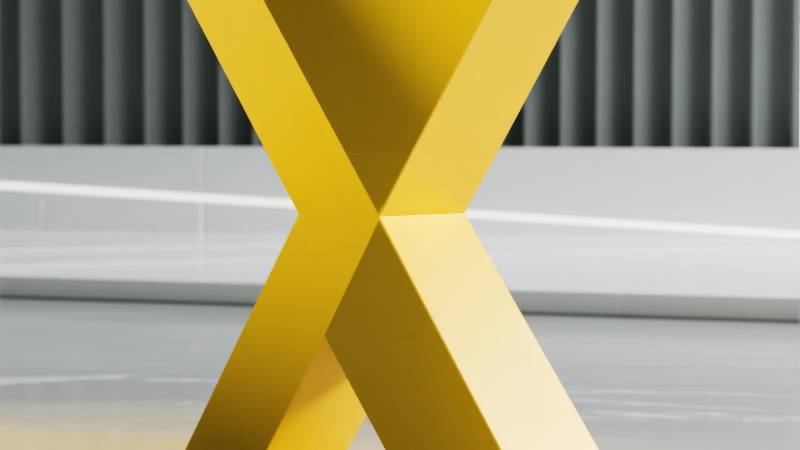 金色X形结构图片