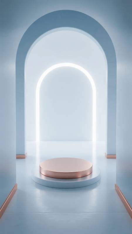 极简拱门光影展示图片