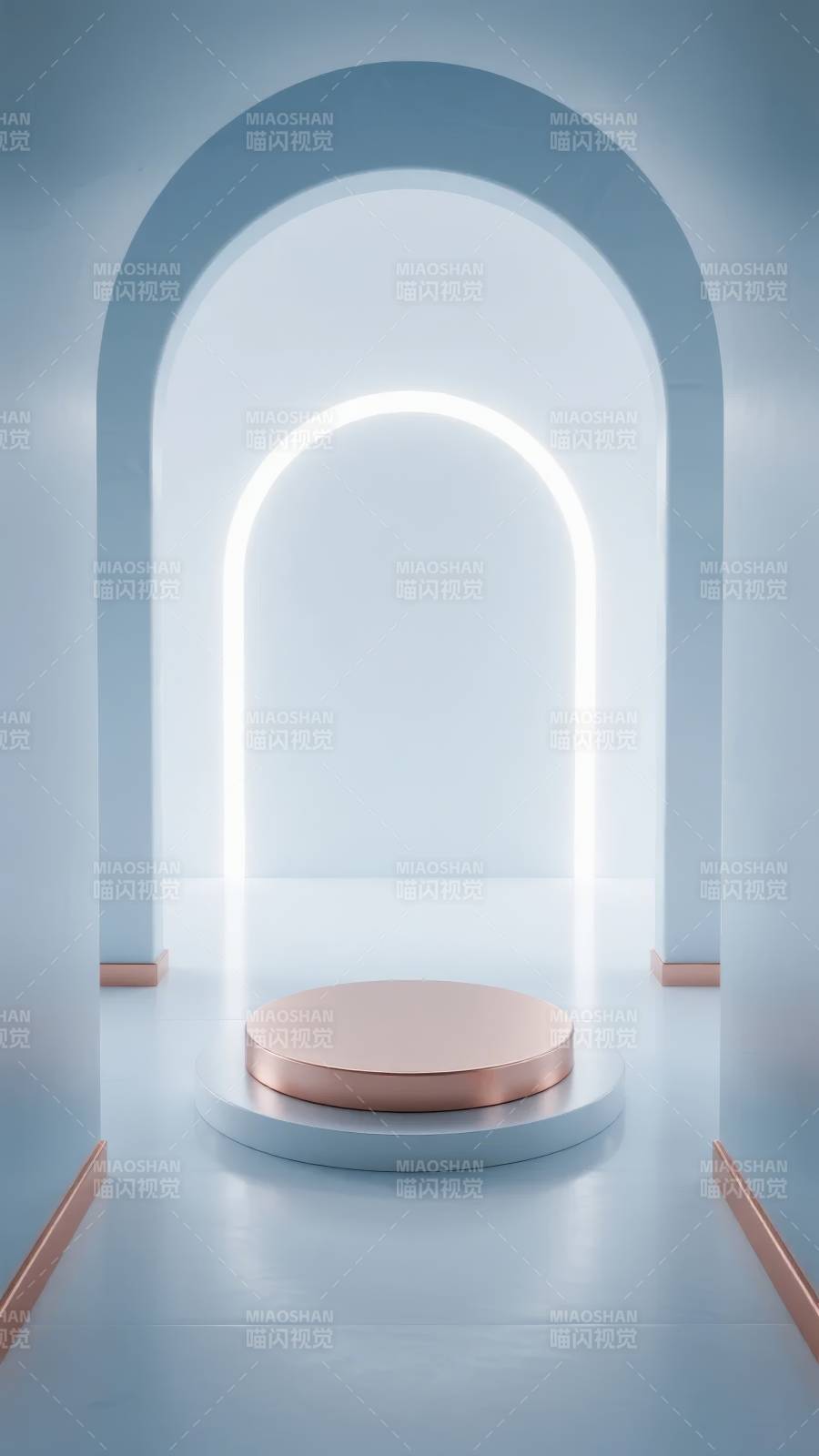 极简拱门光影展示图片