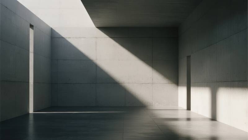 光影交错的空旷空间图片