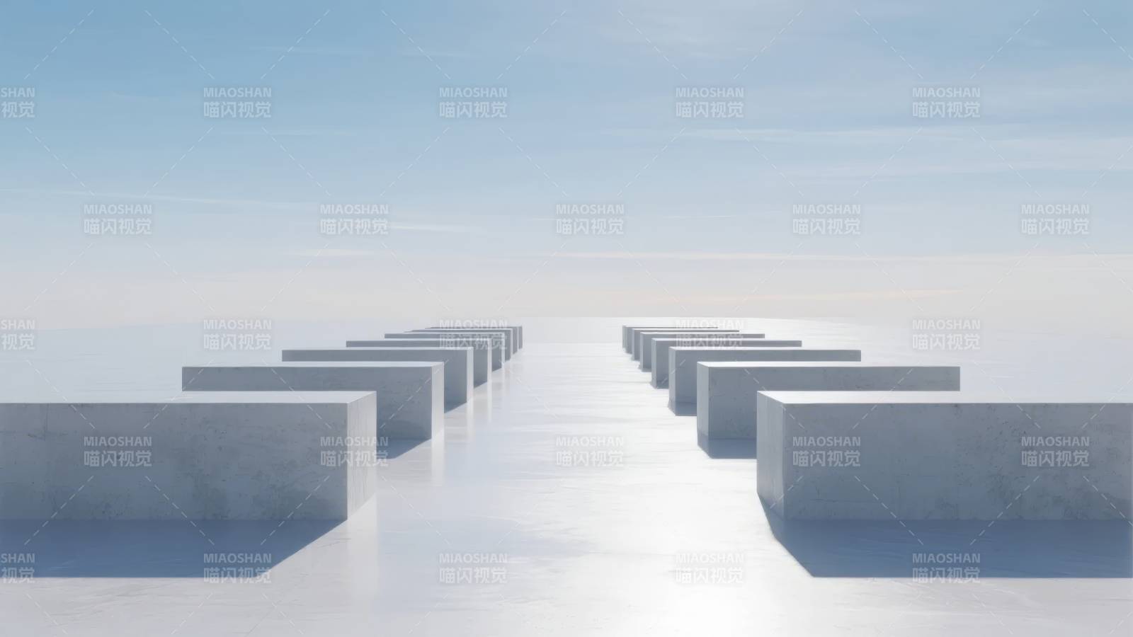 几何长廊 通向远方图片