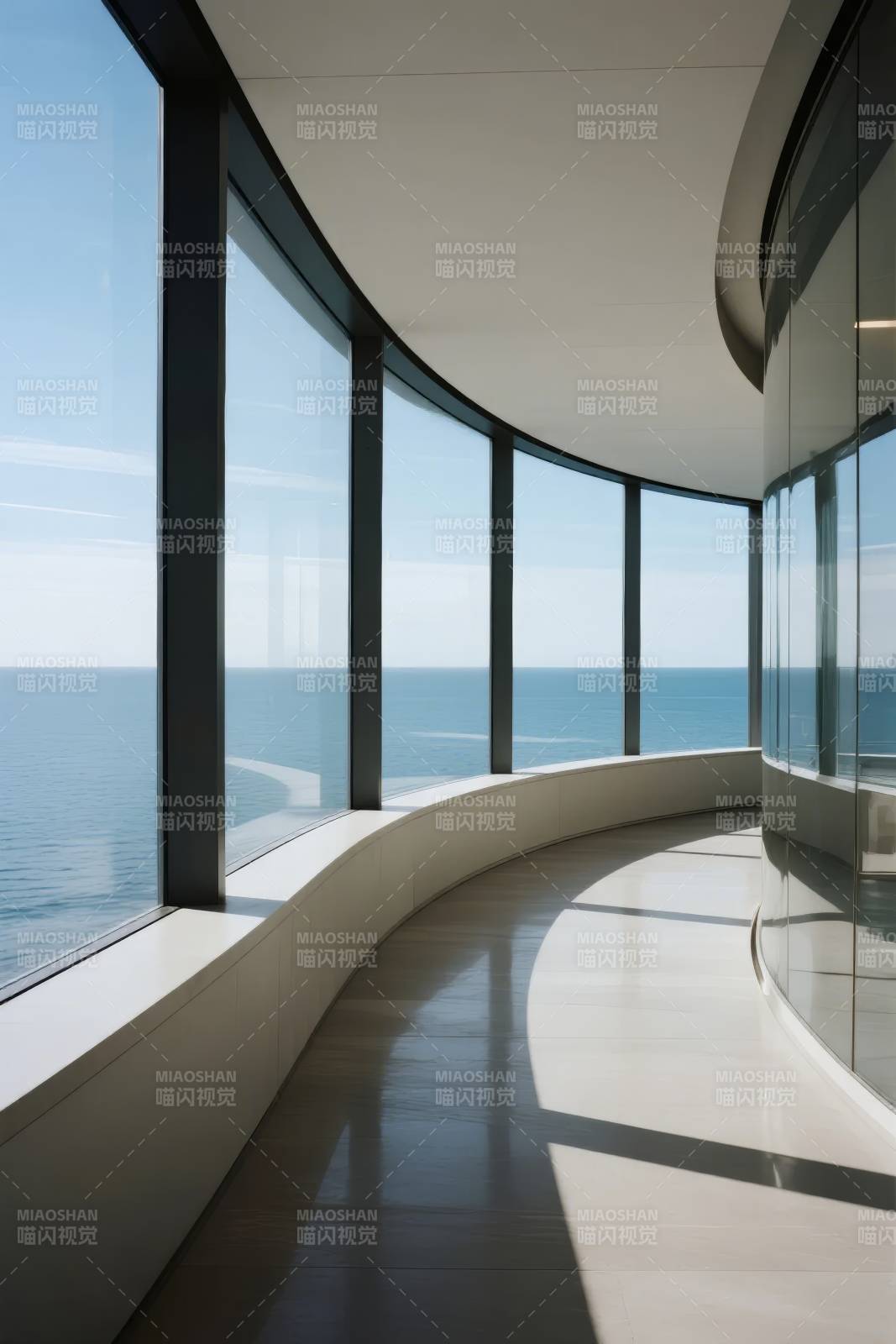 海景弧形走廊图片