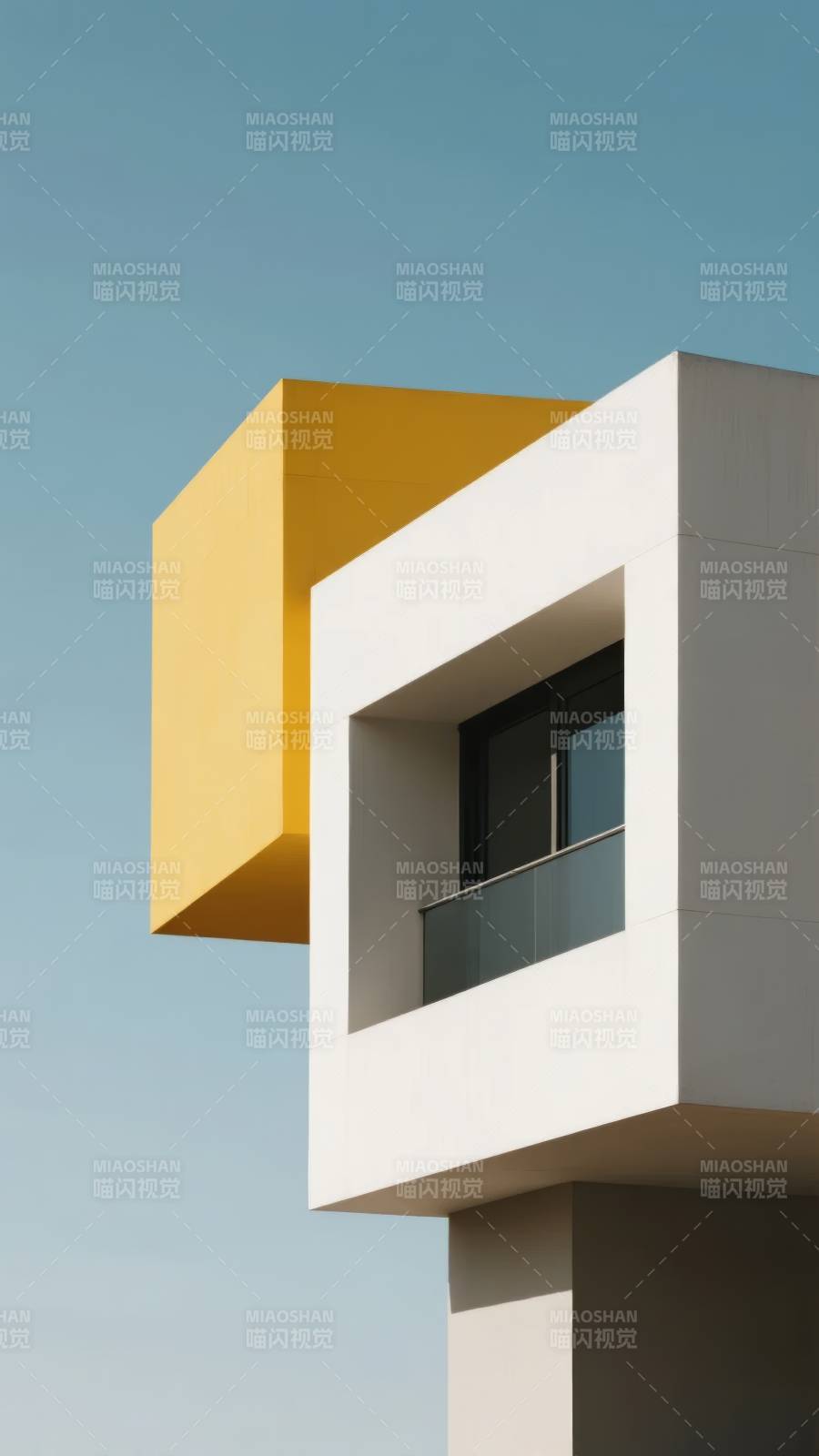 黄白建筑几何之美图片