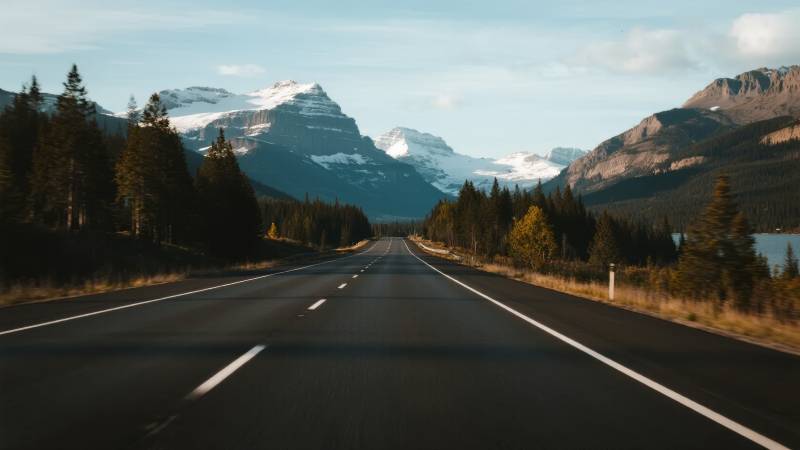 雪山公路美景图片