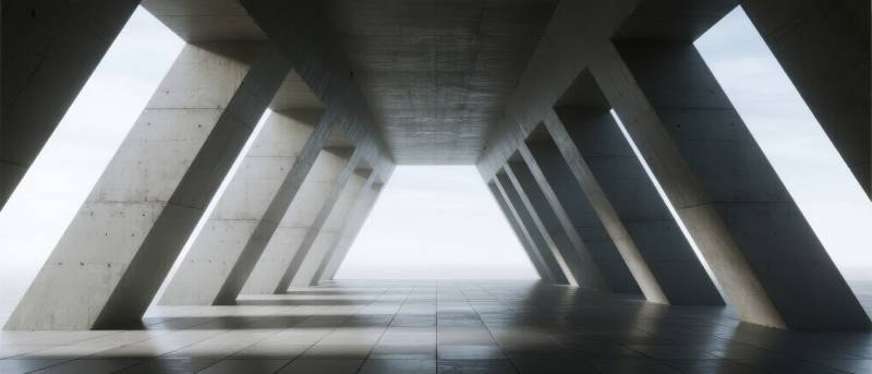 现代建筑光影走廊图片