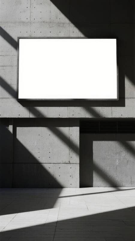 光影中的空白屏幕图片