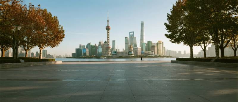 上海天际线秋景图片