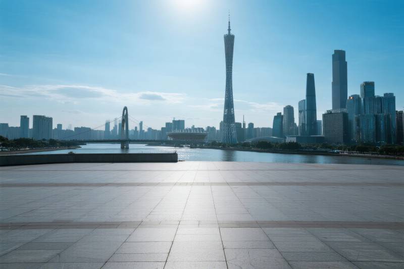 广州塔晨光美景图片