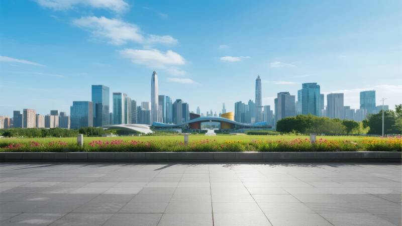 城市天际线美景图片