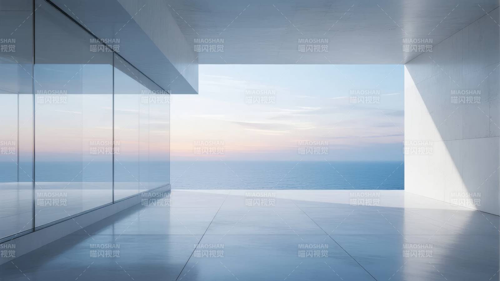 海天一色的现代空间图片