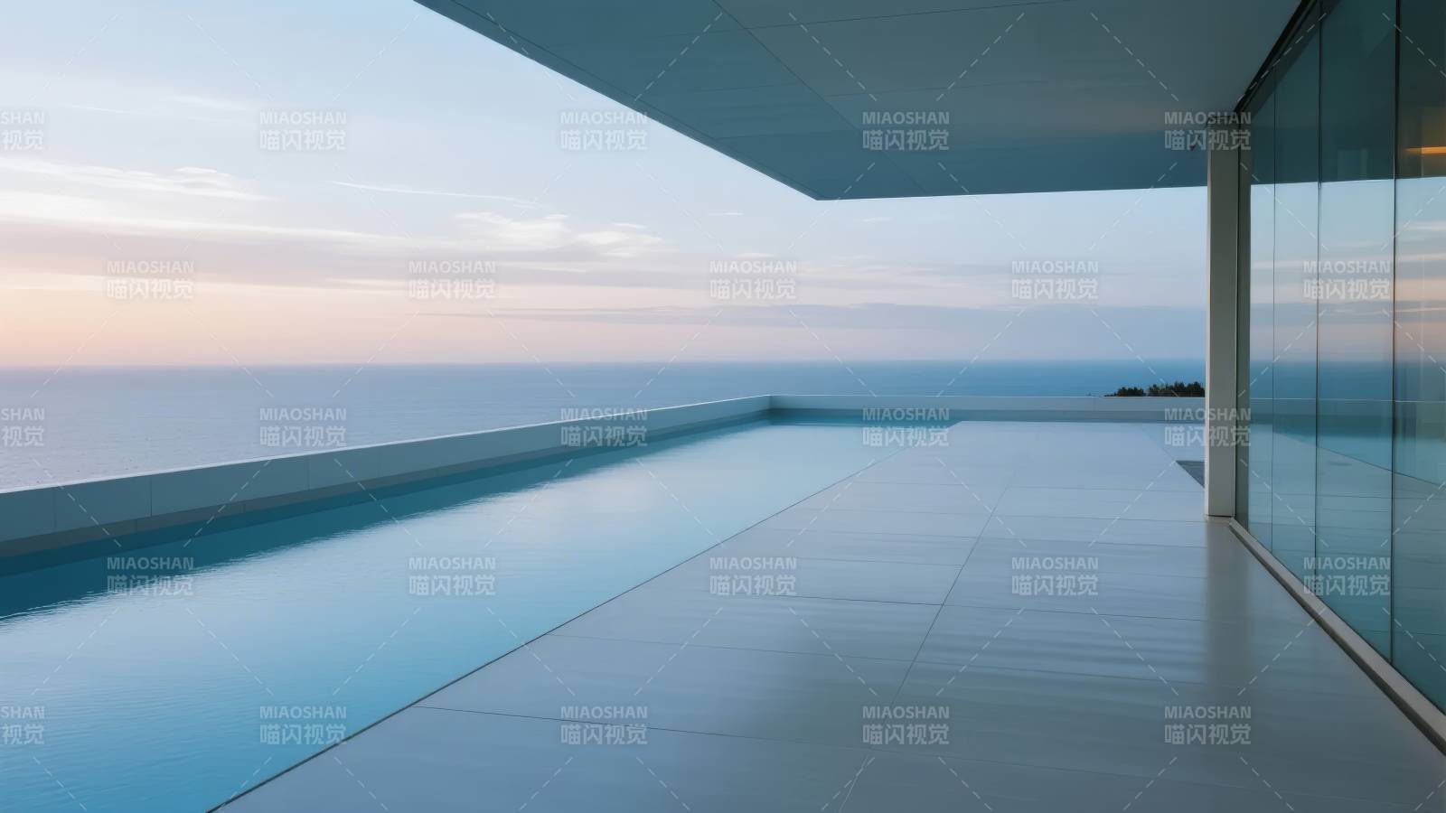 无边泳池海景图片