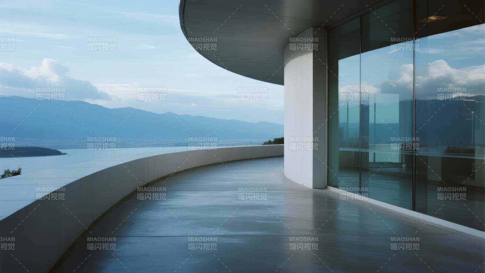 湖畔现代建筑图片