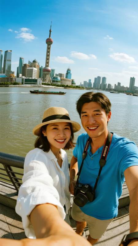 上海情侣自拍留念图片