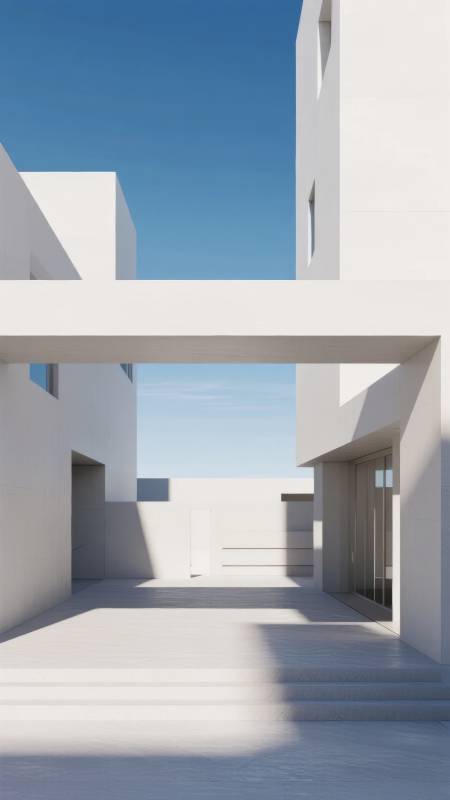 现代极简建筑庭院图片