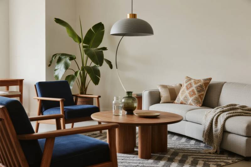 现代简约客厅布置图片