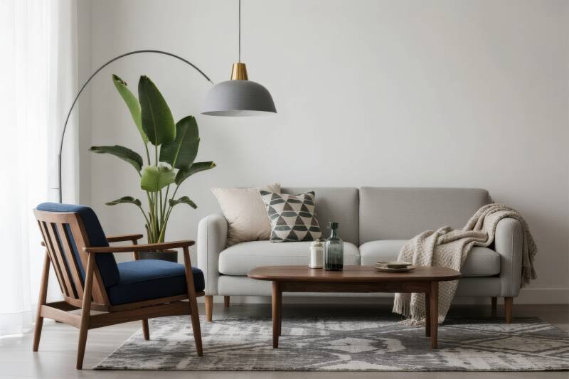 现代简约客厅布置图片