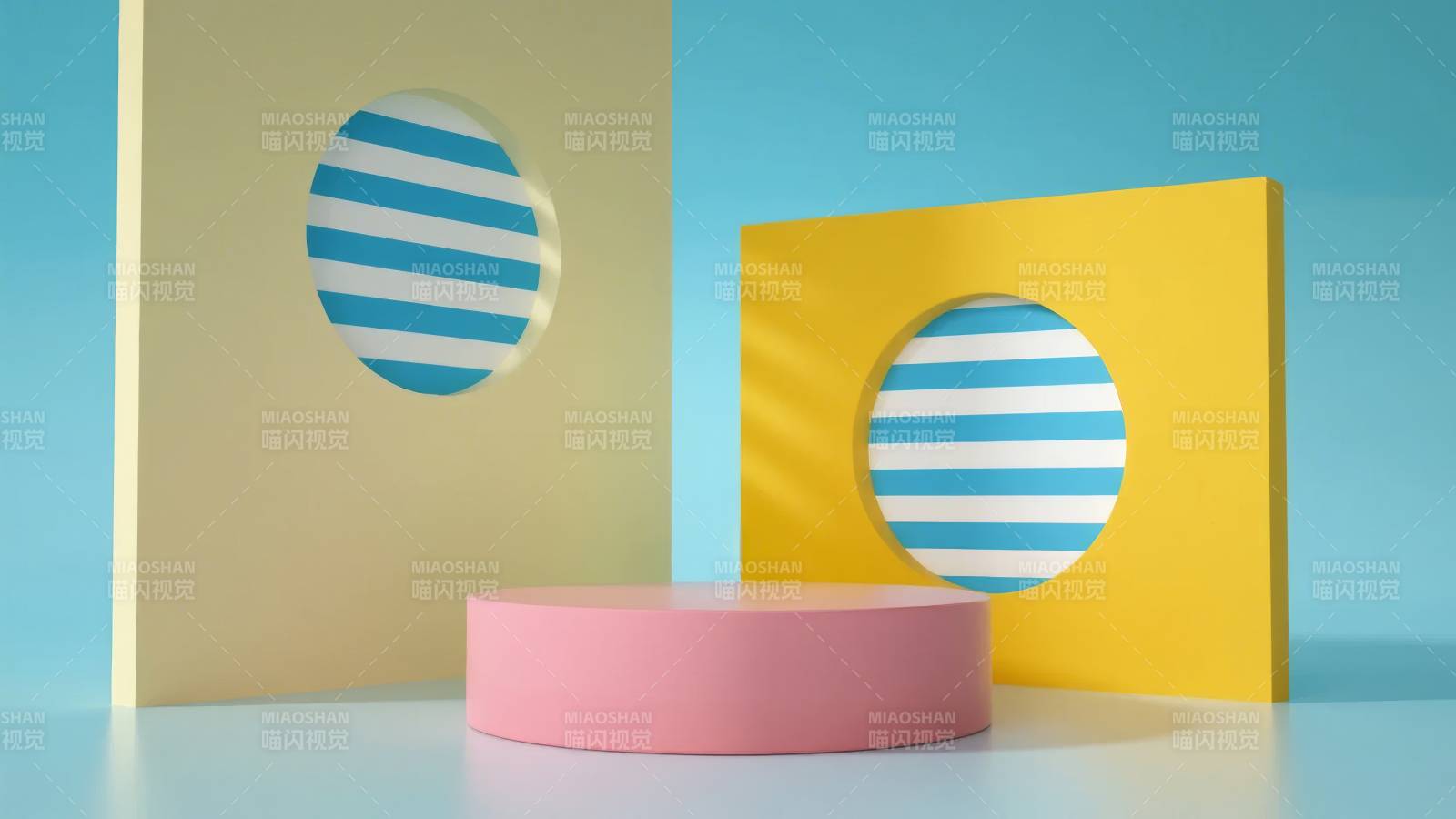 几何色彩舞台图片