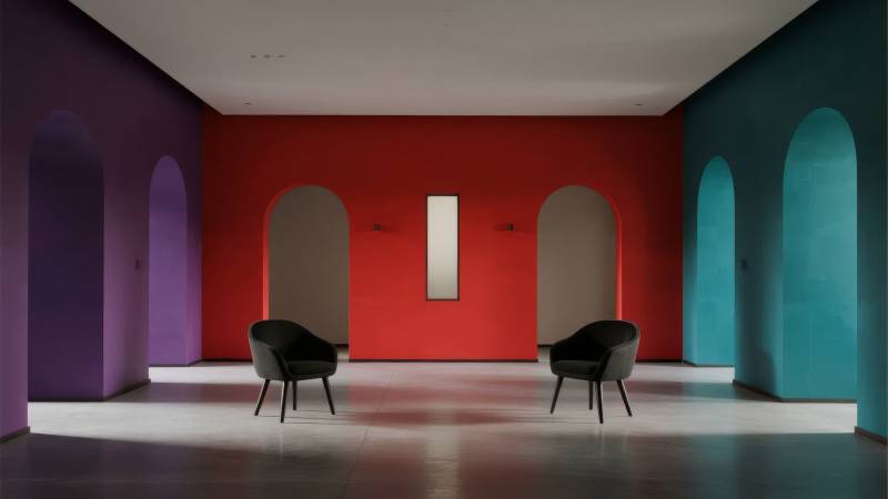 色彩拱门空间图片