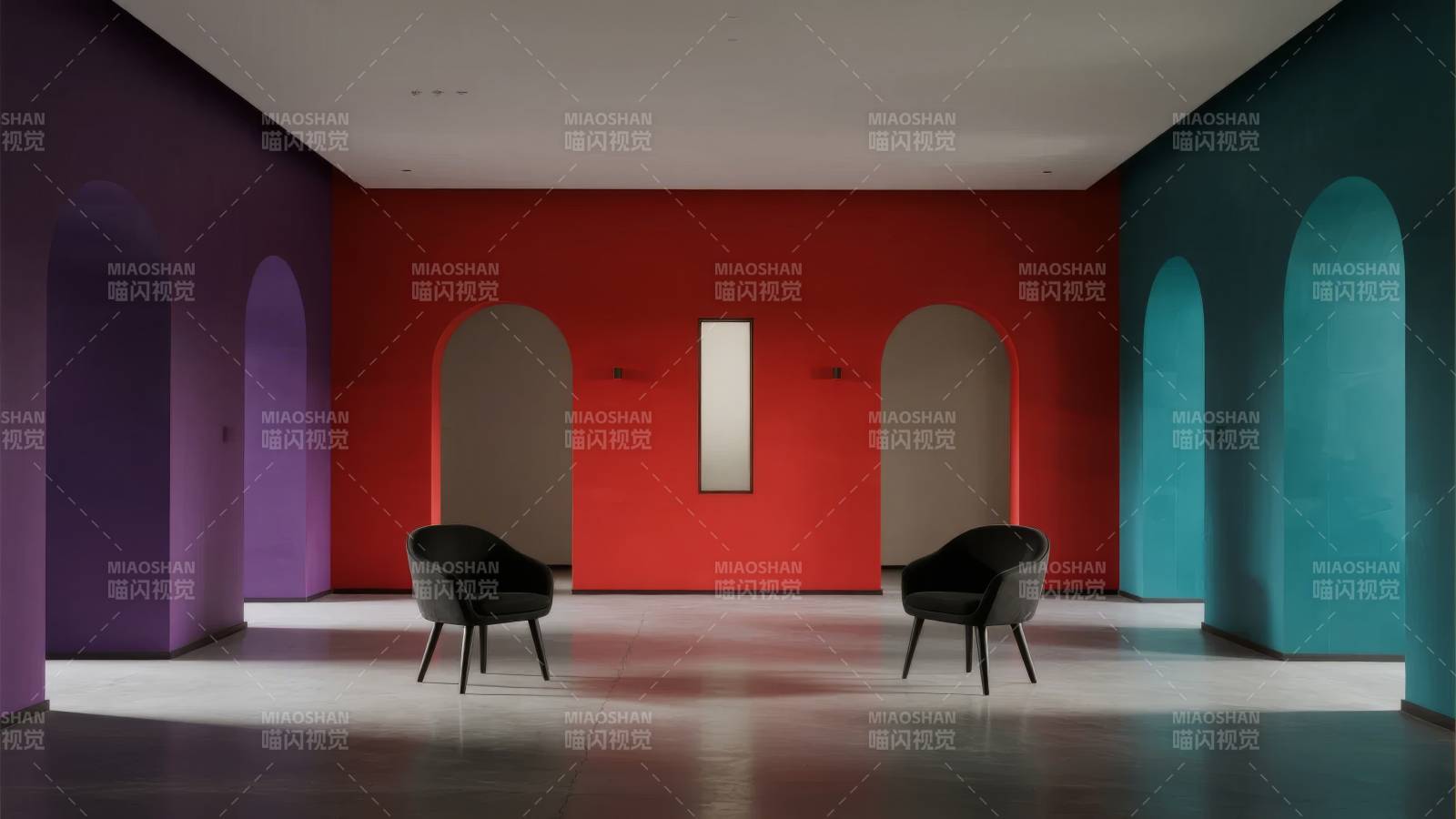 色彩拱门空间图片