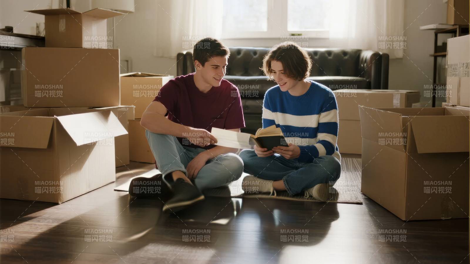 搬家中的温馨时刻图片