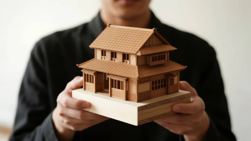 木制房屋模型展示图片