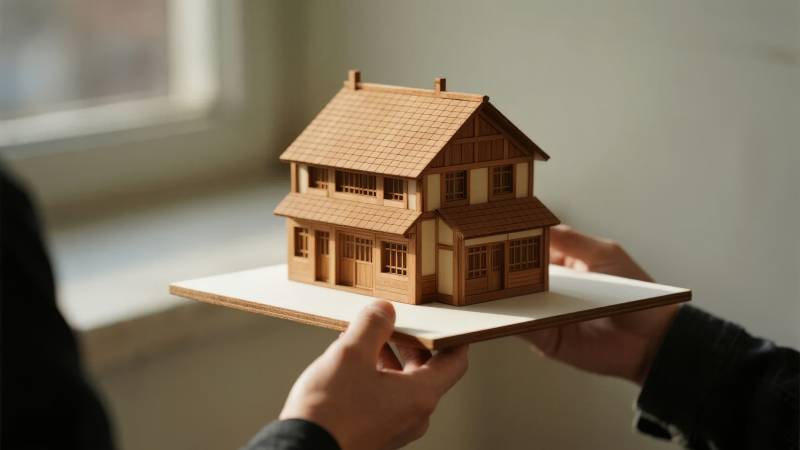 精致木屋模型展示图片