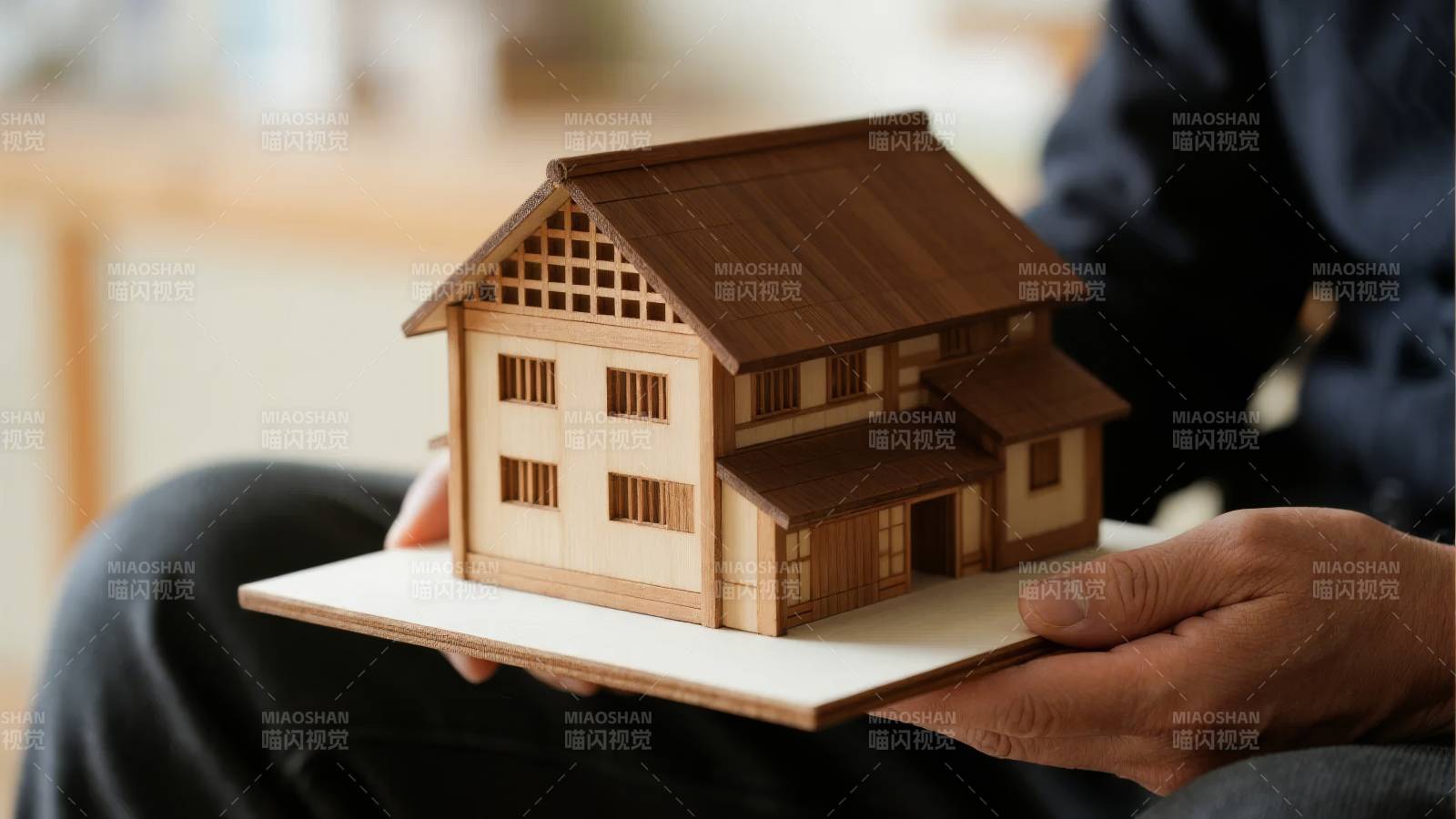 木屋模型手作展示图片