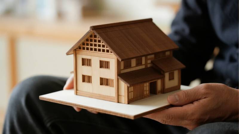 木屋模型手作展示图片