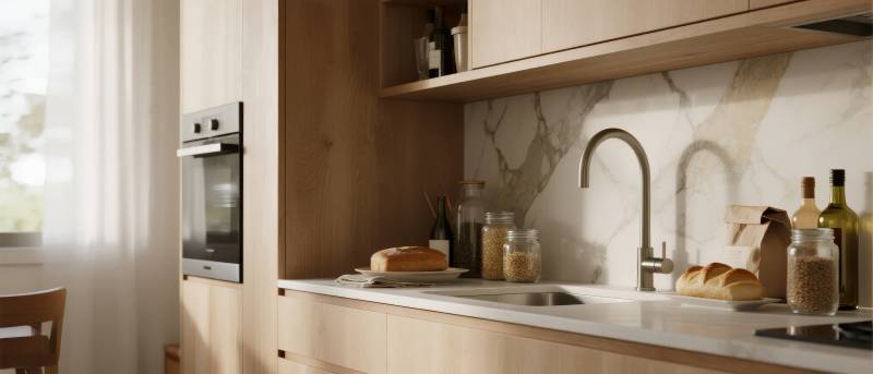 现代厨房温馨一角图片