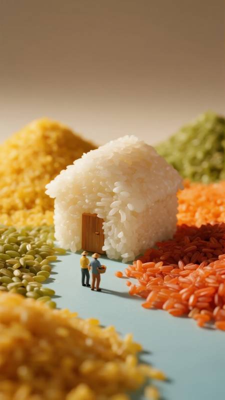 米粒小屋与农人图片