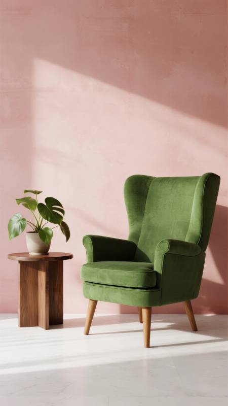 绿椅静谧时光图片