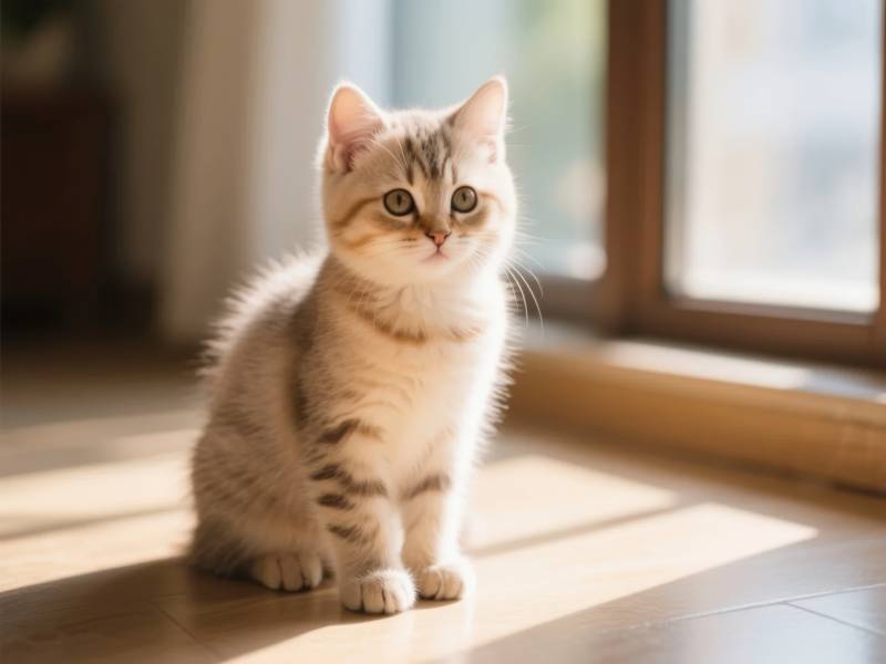 小猫晒太阳图片