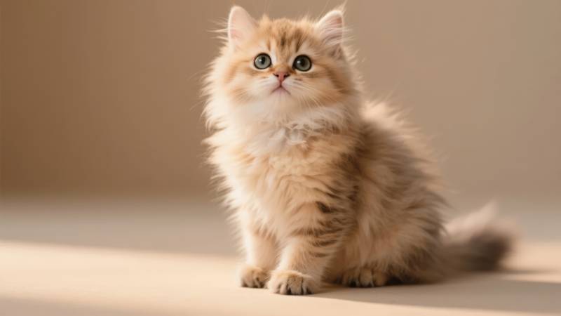 金毛小猫萌态可掬图片