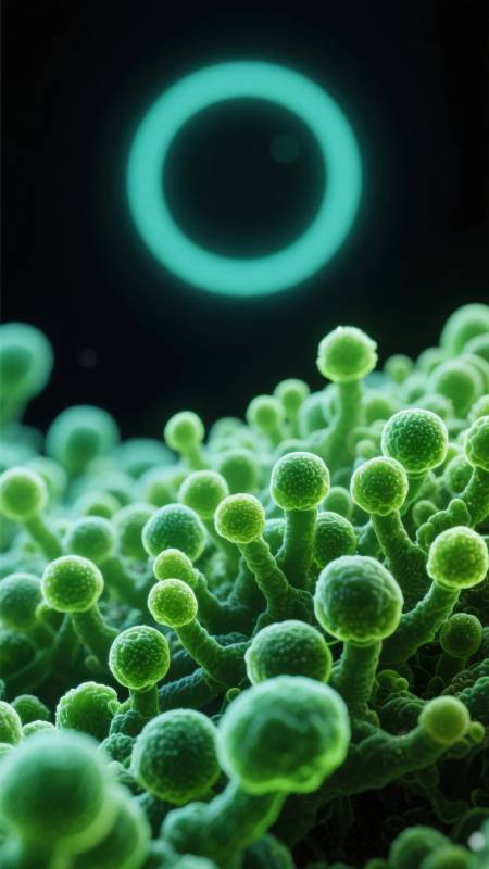 荧光绿菌丛图片