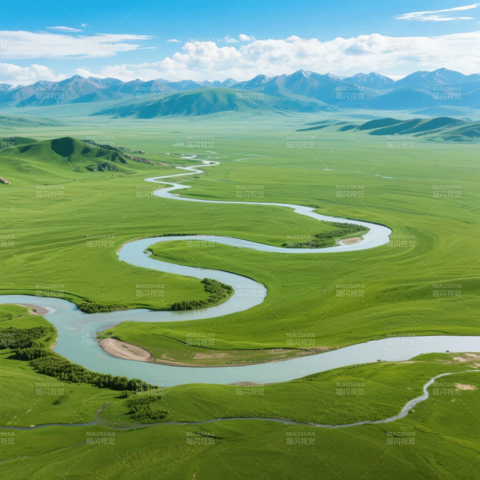 绿野蜿蜒河图片