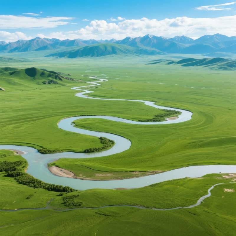 绿野蜿蜒河图片