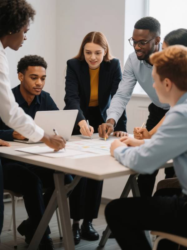 团队协作会议中图片