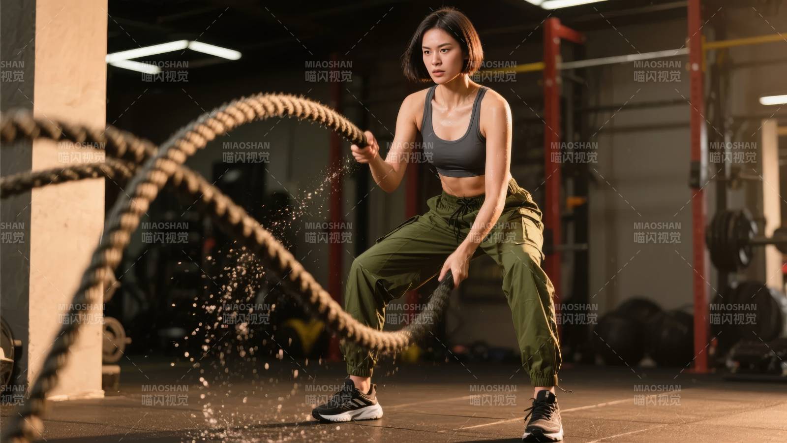 健身房战绳训练图片