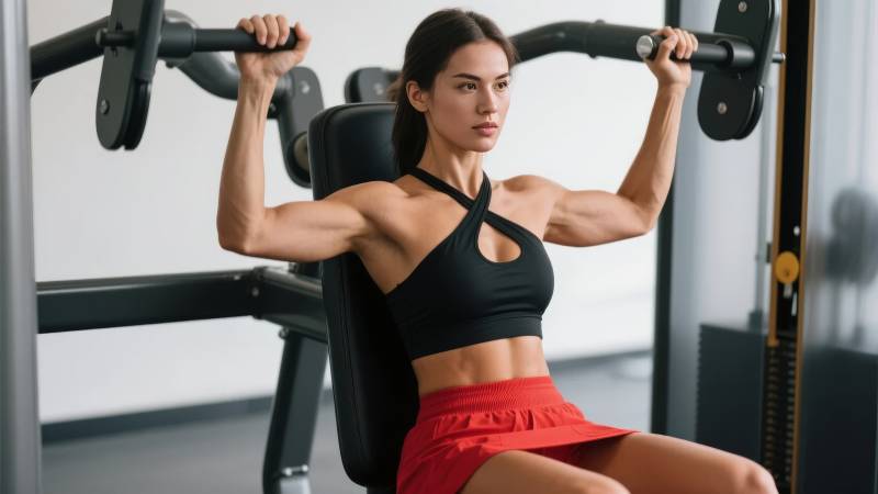 健身女子力量训练图片