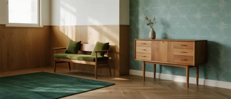 绿意盎然的客厅一角图片