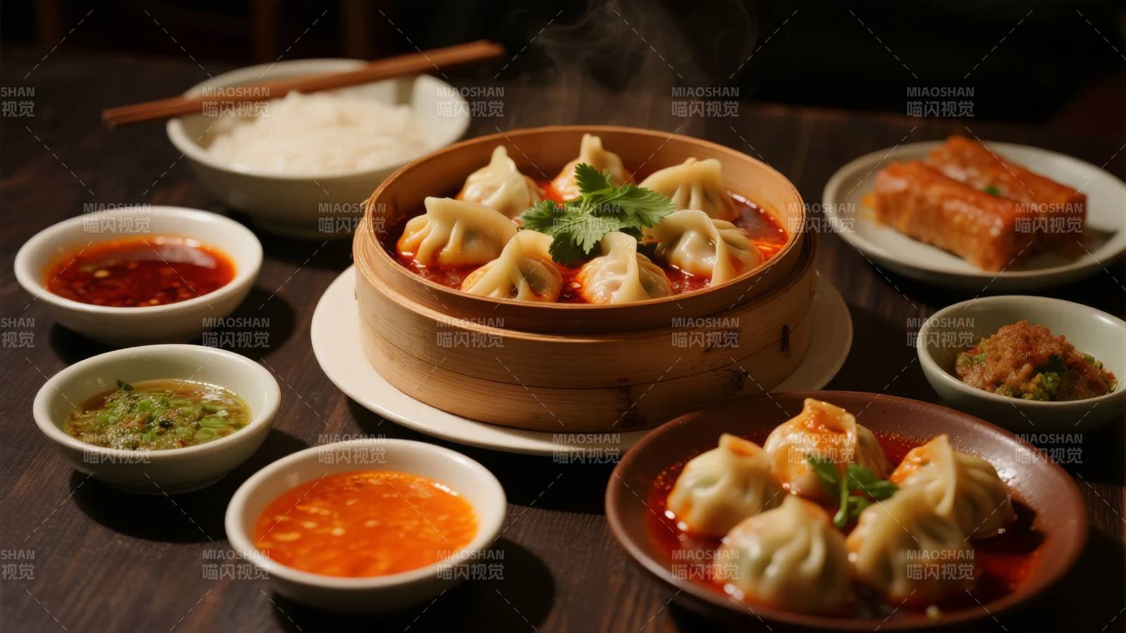 美味中式点心拼盘图片