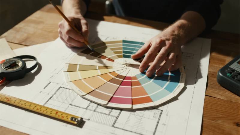 色彩设计工作现场图片