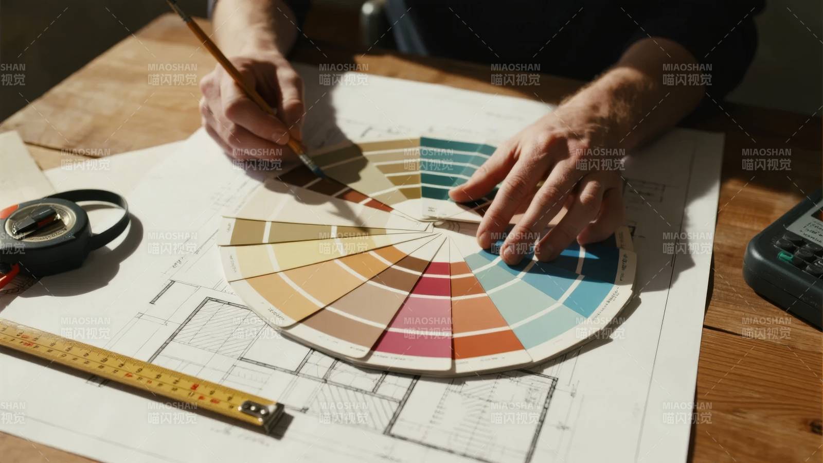 色彩设计工作现场图片