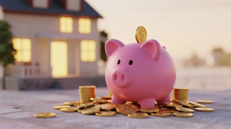 存钱买房梦图片