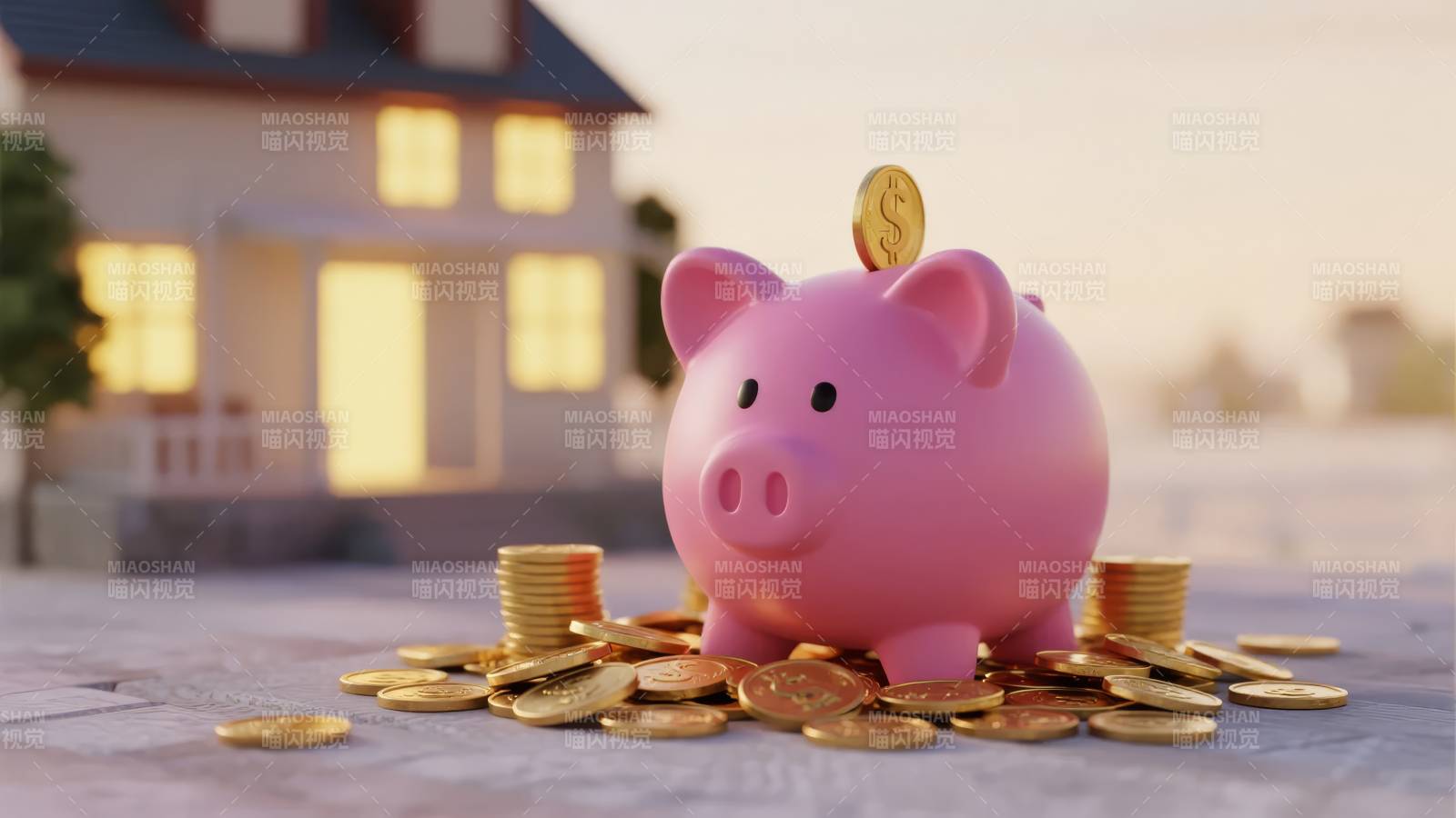 存钱买房梦图片