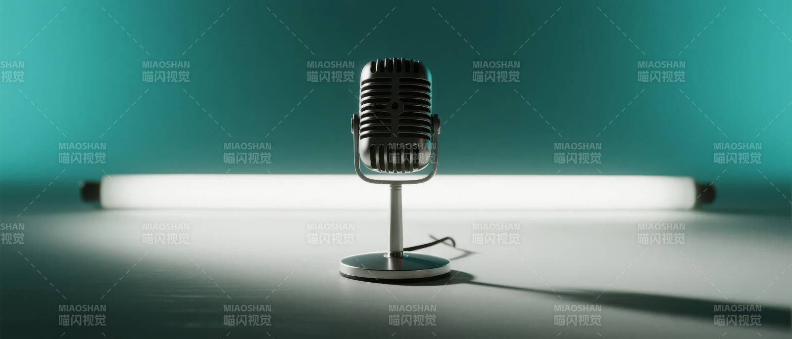 复古麦克风静立图片
