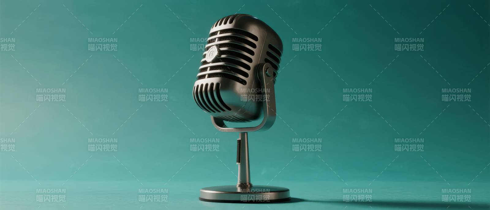 复古麦克风特写图片