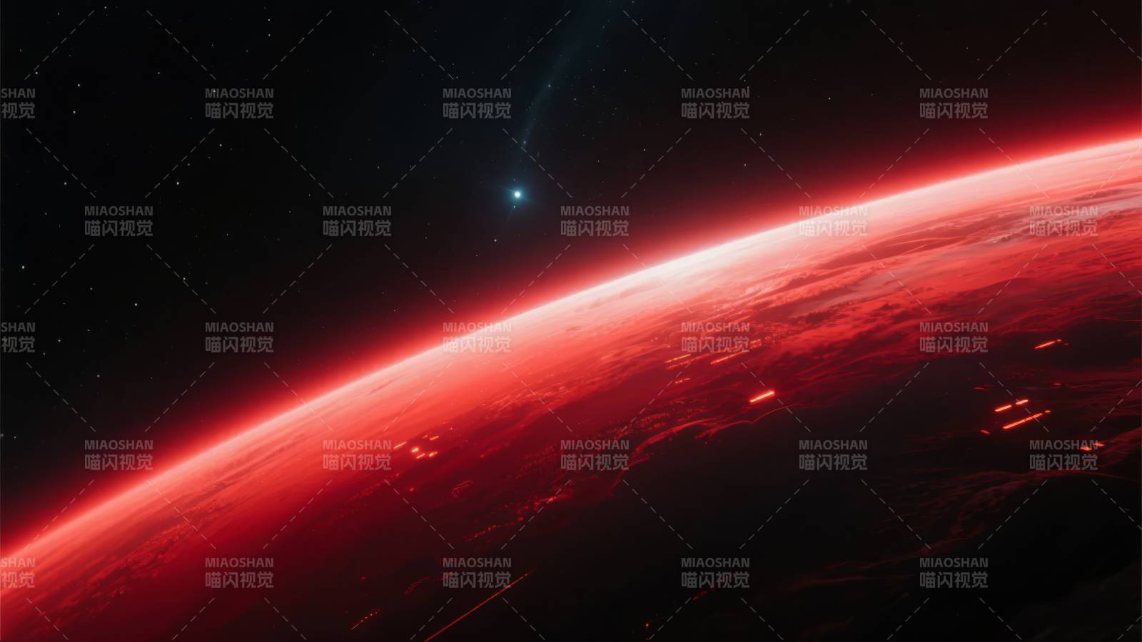 赤红星球的壮丽景象图片